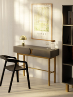 Стол письменный с 2 ящиками Ола, на ножках из массива сосны, графит