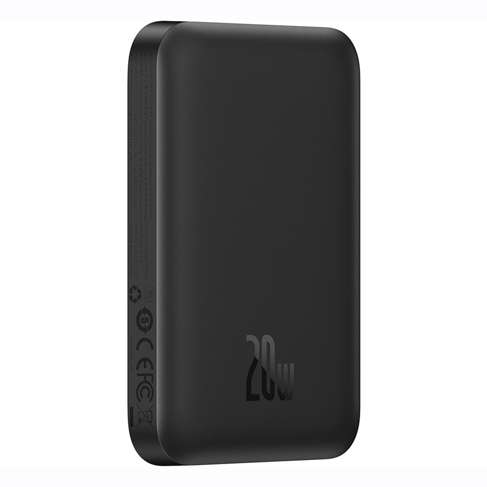Внешний аккумулятор + Беспроводная зарядка Baseus Magnetic Wireless Charging Power Bank C+Qi 6000mAh 20W (MagSafe) - Black