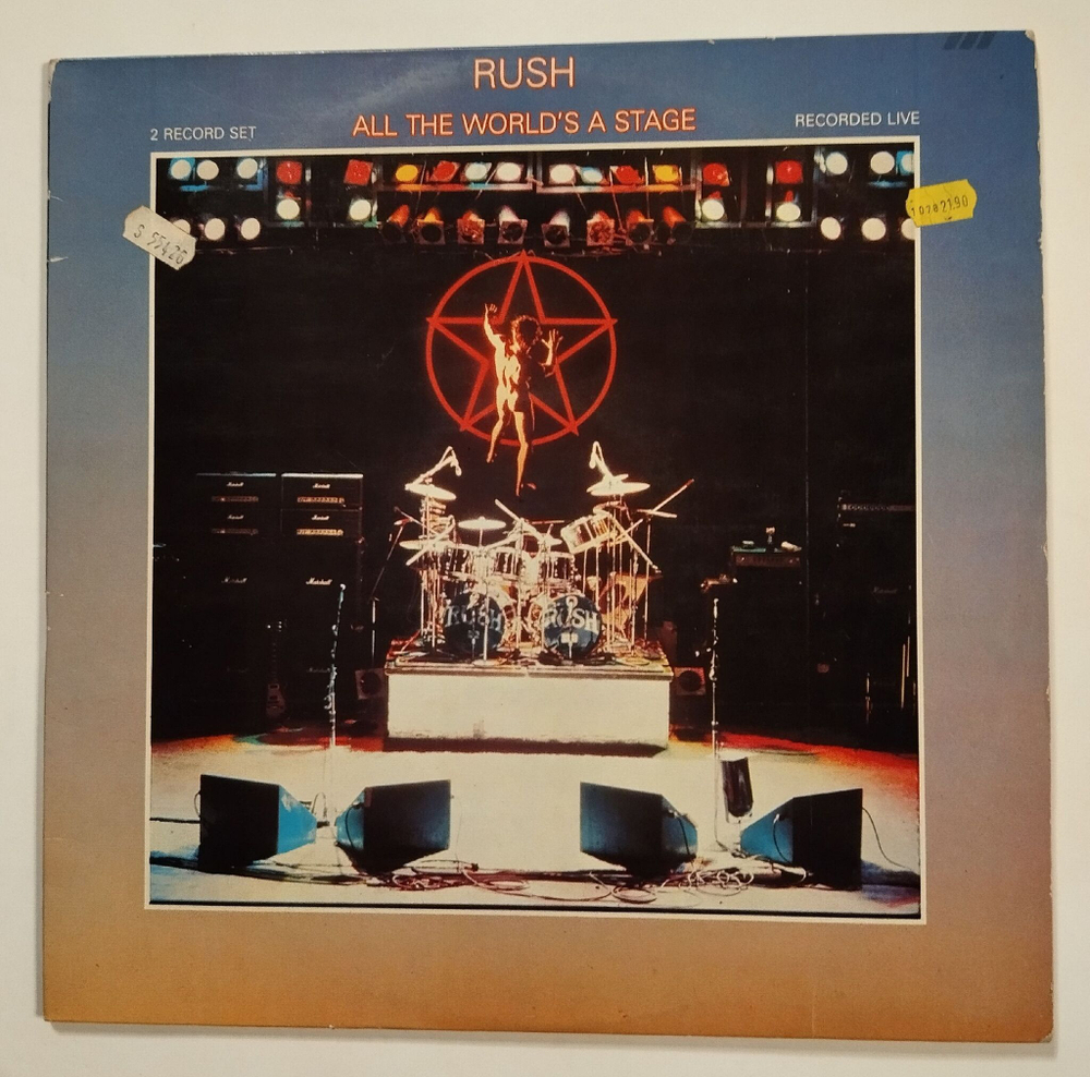 Винтажная виниловая пластинка LP Rush All The Worlds A Stage (Holland 1976)