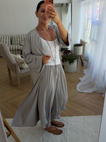 Кардиган удлиненный серый