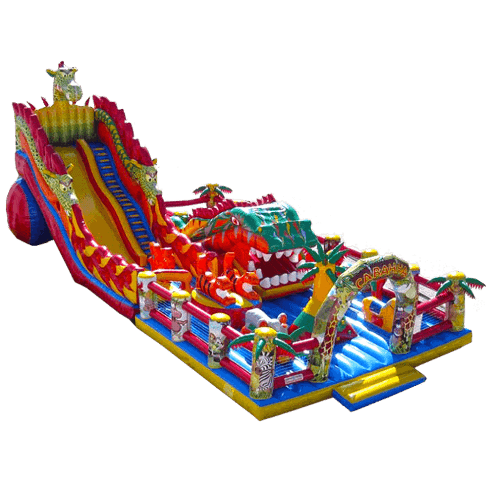 Профессиональный надувной батут "Гранд-саванна" 17*10*9 м