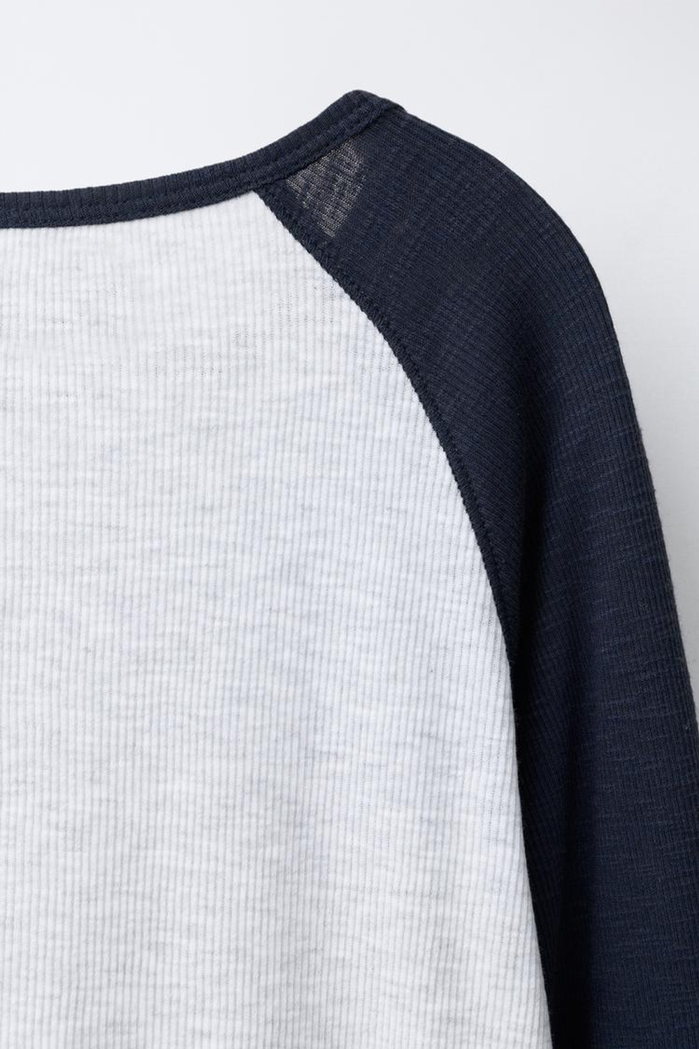 ZARA ФУТБОЛКА С РУКАВАМИ РЕГЛАН, МОРСКОЙ СИНИЙ