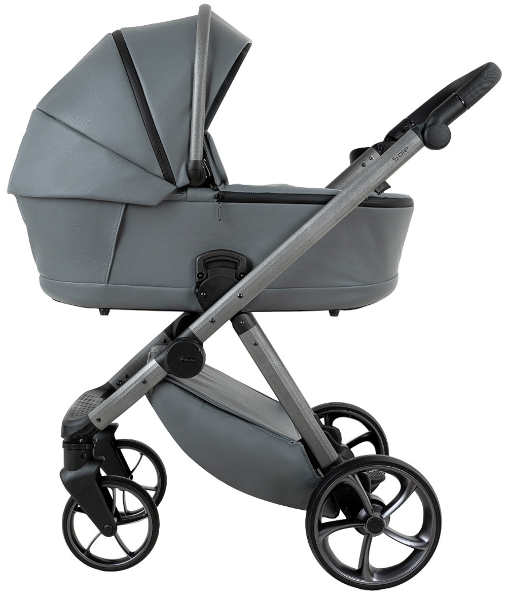 Детская коляска Pituso Sole Leather 2 в 1 PMPL/04 Grey
