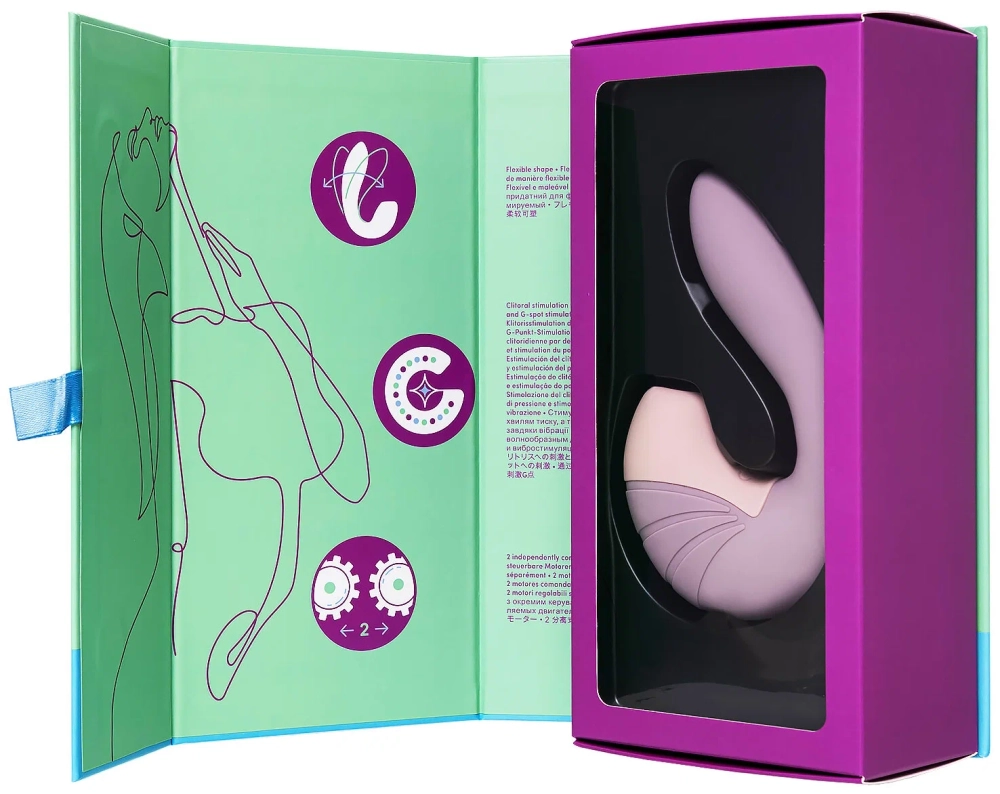 Вибратор Supernova с вакуум-волновым стимулятором розовый 16,9 см