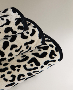 Zara Home Полотенце для лица и рук из хлопка, чёрный · 2546/013