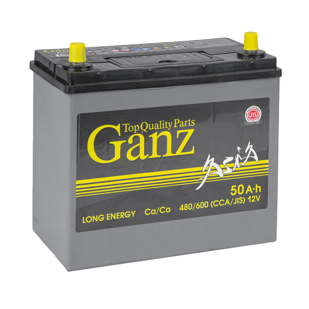 Аккумулятор GANZ ASIA 50 А/ч прямой L+ 238x129x225 B24 EN 480 А