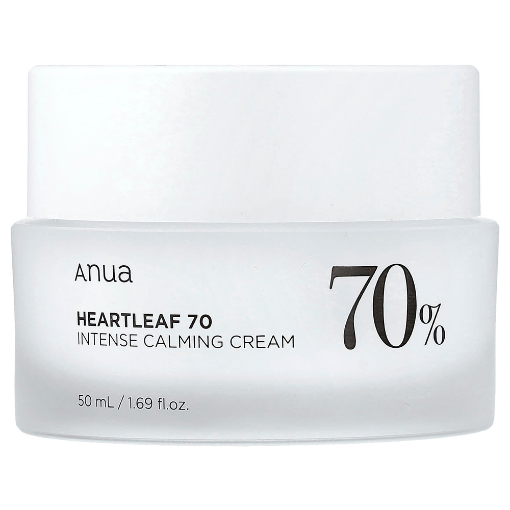 Anua, Heartleaf 70, интенсивный успокаивающий крем, 50 мл (1,69 жидк. унции)