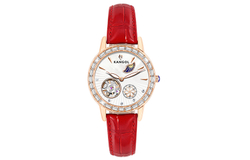 KANGOL Mother Of Pearl Collection Automatic Mechanical Movement Genuine Leather Strap Watch Women"s Watch
