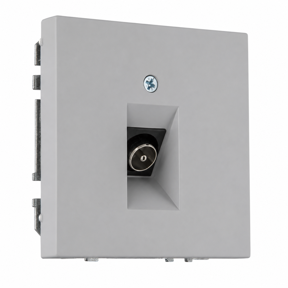 Розетка телевизионная LIREGUS MODERN ITVL-1-01.M/GC31 светло-серый матовый