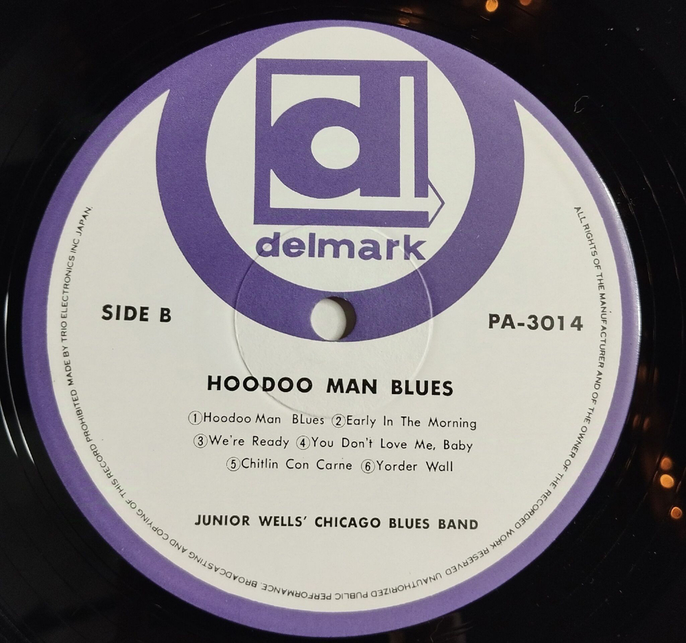 Винтажная виниловая пластинка LP Junior Wells Chicago Blues Band With Buddy Guy Hoodoo Man Blues (Japan 1973) (No Obi)