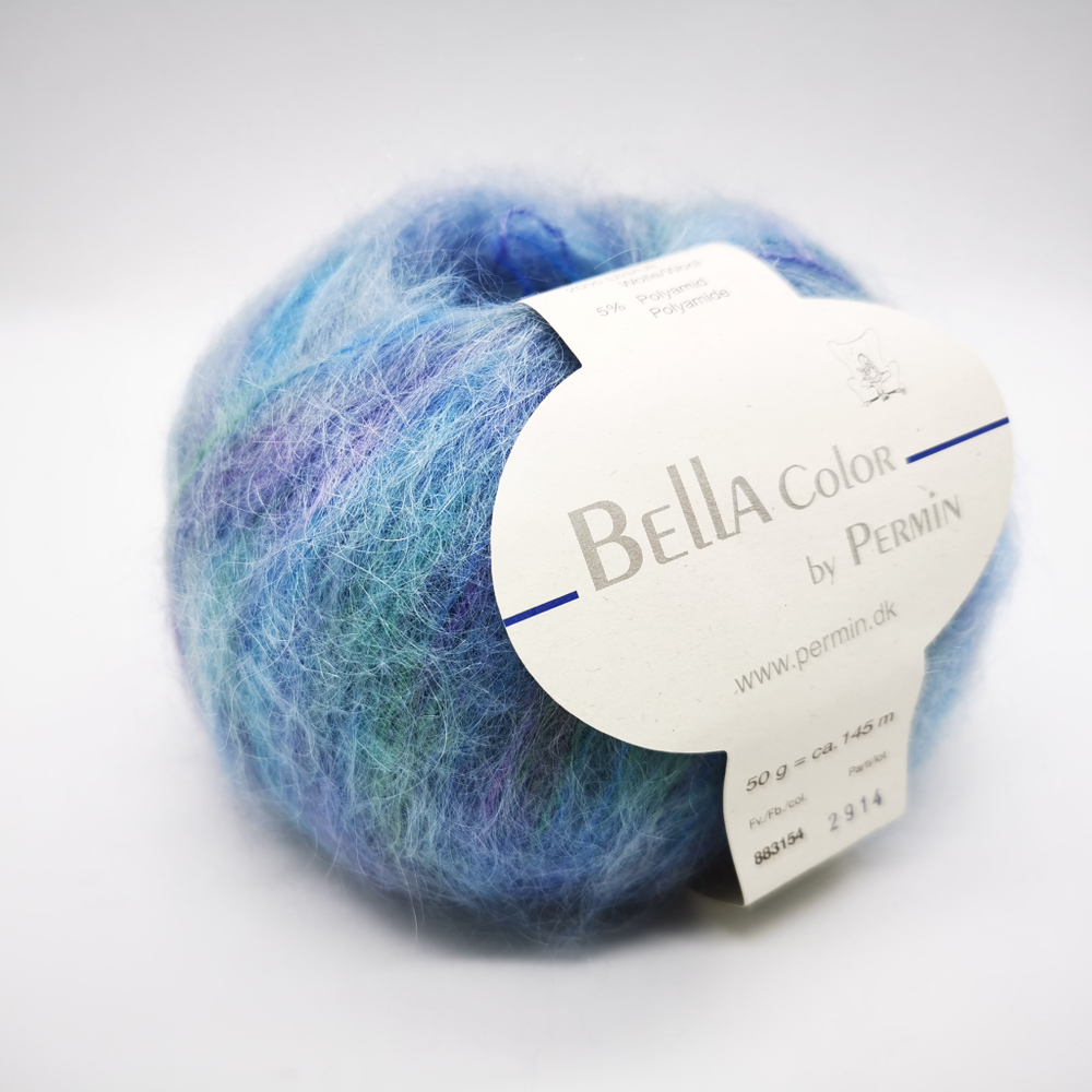 Пряжа для вязания Bella Color 883154, 75% мохер, 20% шерсть, 5% полиамид (50г 145м Дания)