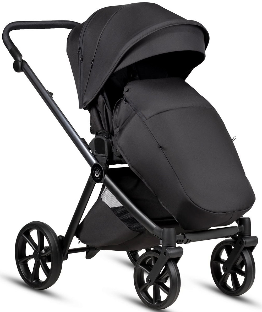 Детская коляска Tutis Mio 3 Plus Black Edition New 4 в 1 с автокреслом Beno Beige и базой 1622060 Obsidian
