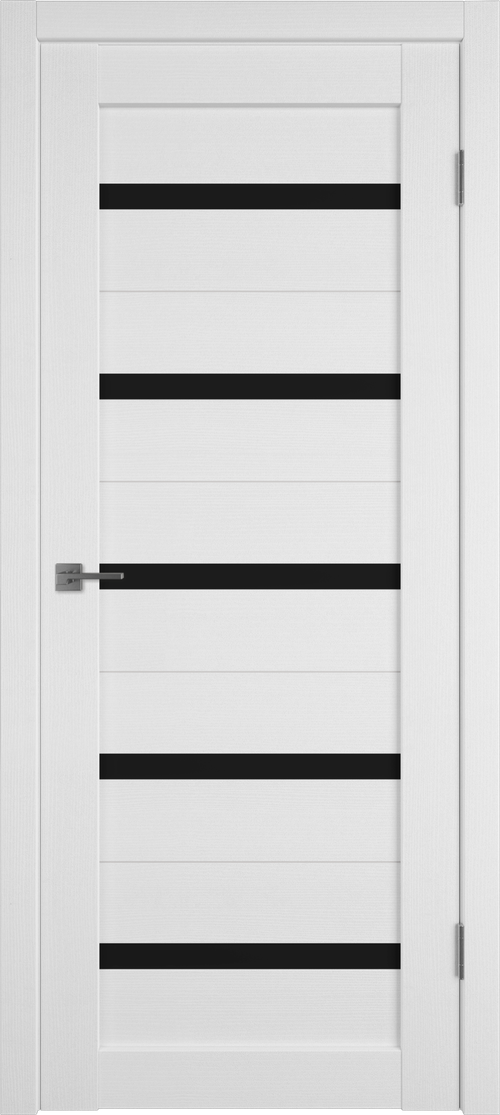 Дверь Atum 7 / Snow / Black Gloss / Владимирские двери