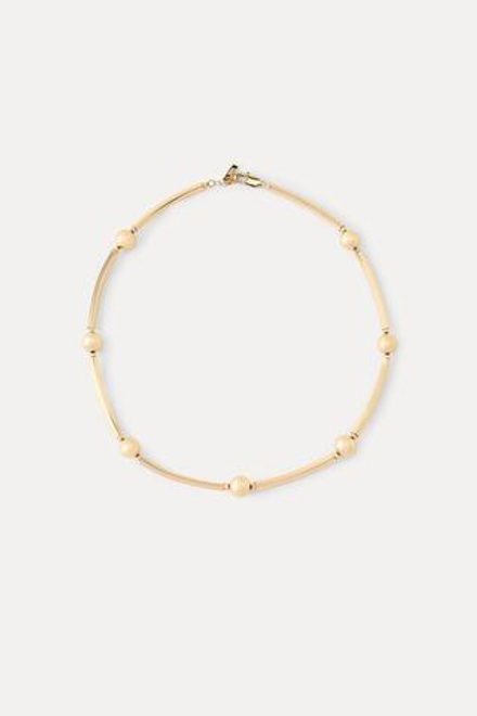 ZARA ОЖЕРЕЛЬЕ С МЕТАЛЛИЧЕСКИМИ ДЕТАЛЯМИ, ЗОЛОТИСТЫЙ