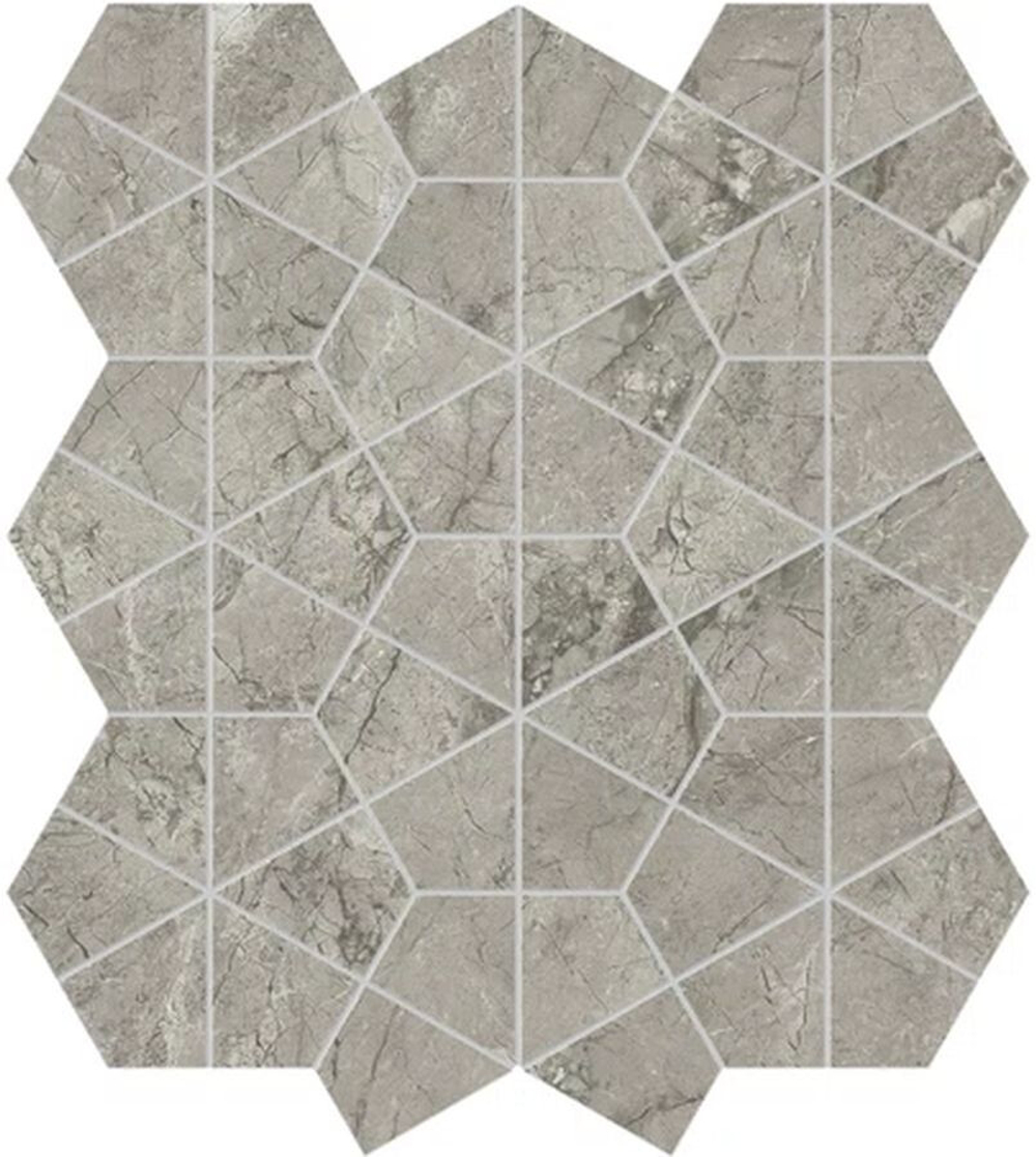 Мозаика/Керамогранит ATLAS CONCORDE MARVEL MERAVIGLIA Silver Majestic Hexagon Lappato 40,3x46,6