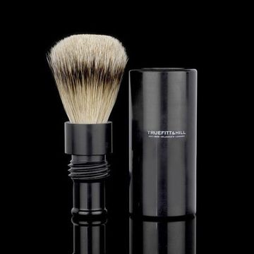 ИЗОГНУТАЯ КИСТЬ ДЛЯ БРИТЬЯ ВОРС СЕРЕБРИСТОГО БАРСУКА ЭБОНИТ T&H