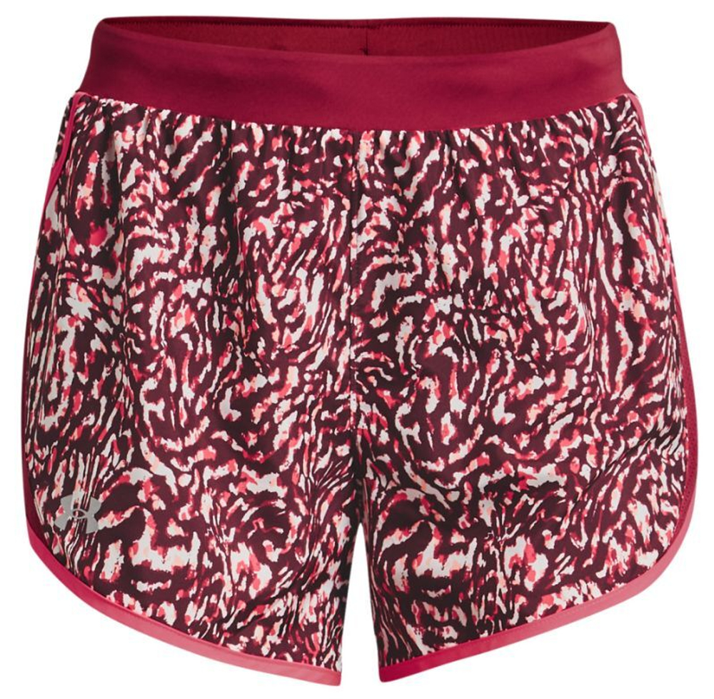 Женские теннисные шорты Under Armour Women's Under Armour Fly By 2.0 Printed Short - Red