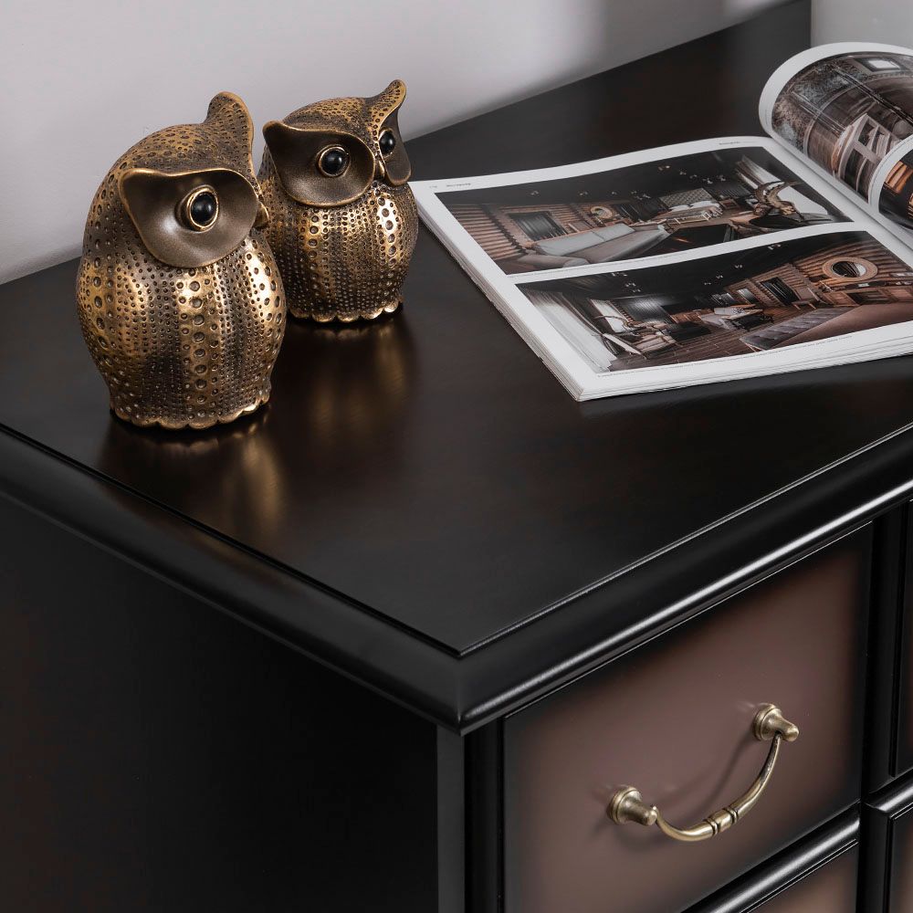 Комод "Пандора"- 4 с 4 ящиками Орех Оберджин Шоколад