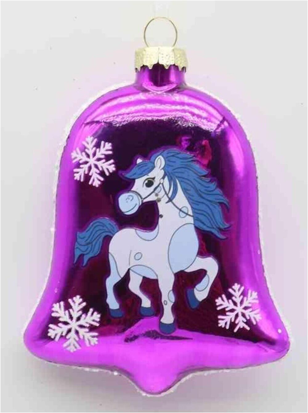 GAEM Украшение новогоднее "Колокольчик с лошадкой", L8 W2,5 H11 см