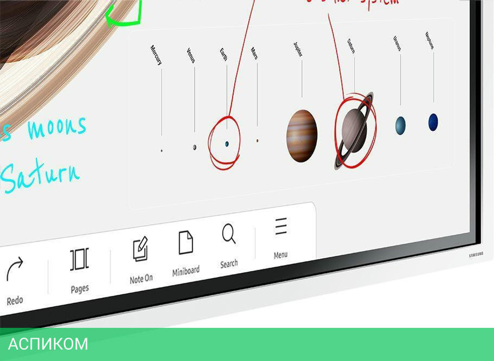 Информационная панель Samsung WM65B Flip Chart Pro белый (LH65WMBWBGCXCI)