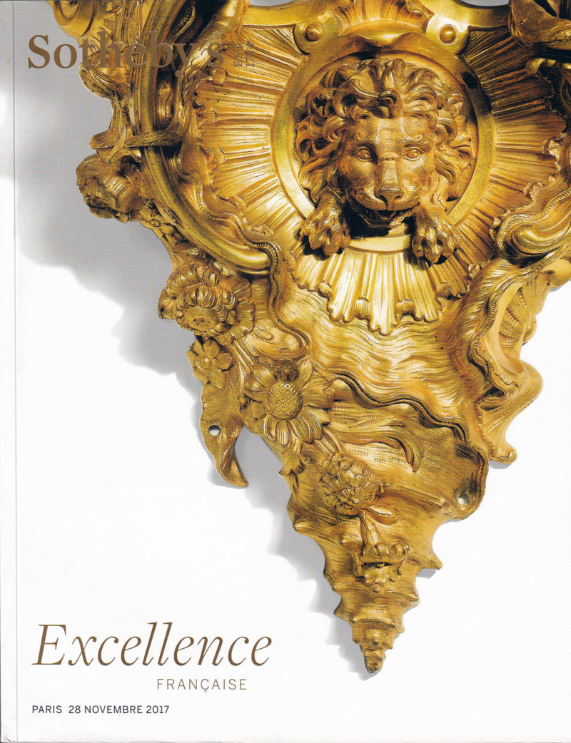 Каталог аукциона Sotheby's, Париж, Великолепие по-французски от 28 ноября 2017 года