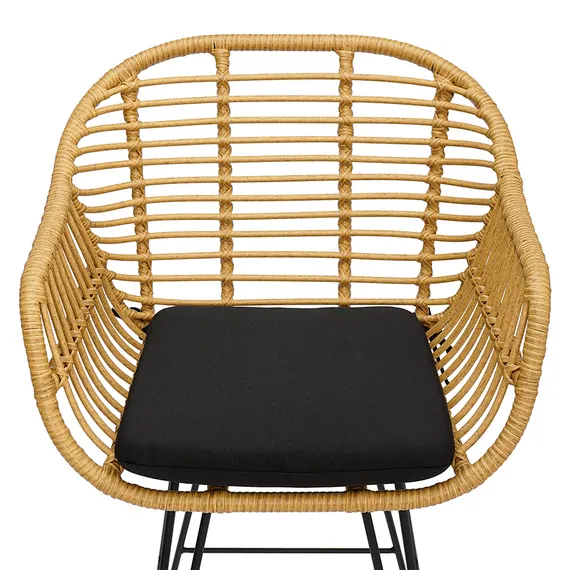 Барный стул Vetle Bent, светлый ротанг