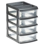 Универсальный бокс средний (4 секции) Графитовый