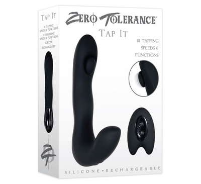 Вибромассажер простаты с постукиванием и пультом ДУ Zero Tolerance Tap It