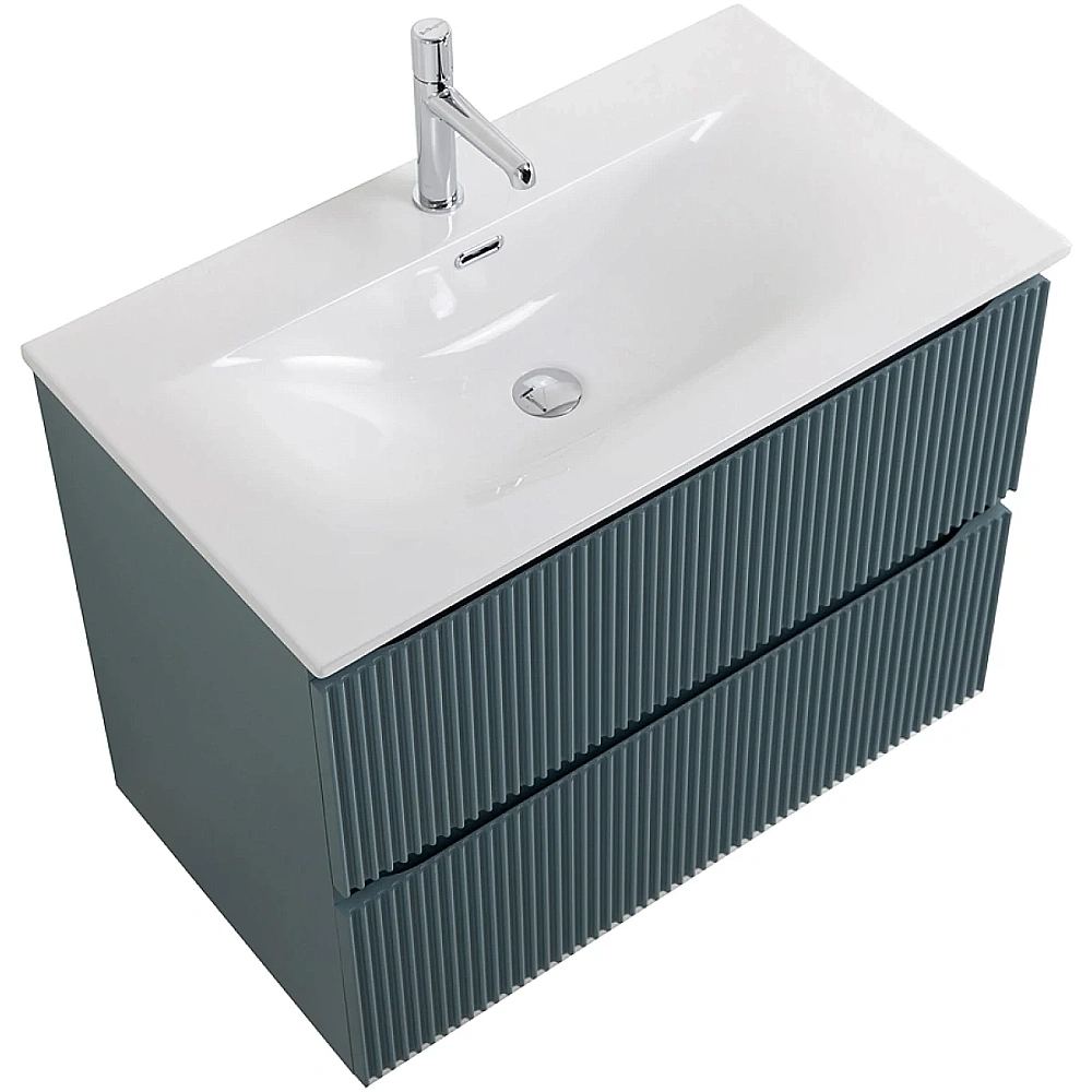 Тумба с раковиной BelBagno UNO 90 голубая матовая