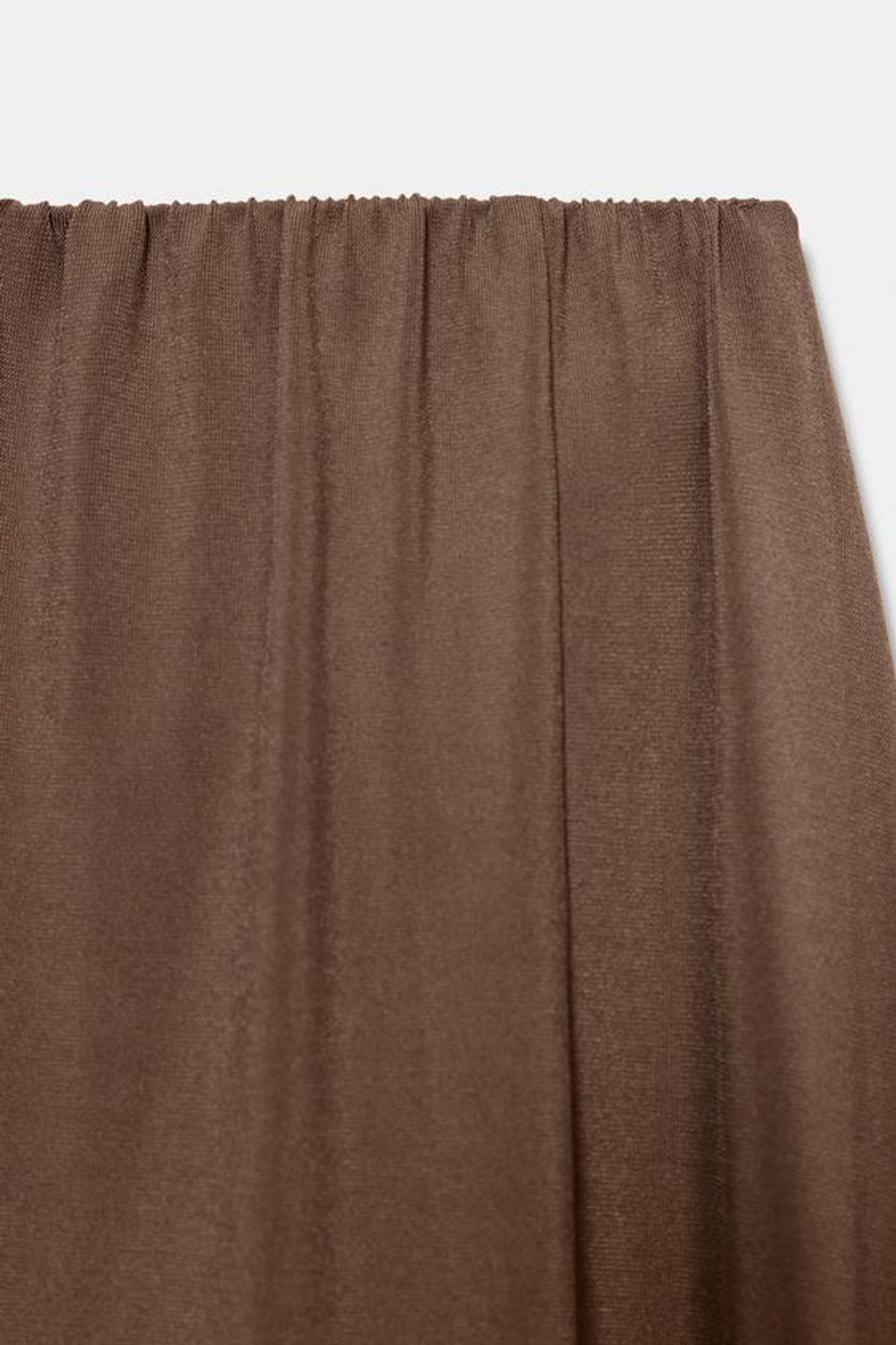 ZARA АCИММЕТРИЧНЫЕ БРЮКИ BAGGY ИЗ СТРУЯЩЕЙСЯ ТКАНИ, СВЕТЛО-КОРИЧНЕВЫЙ