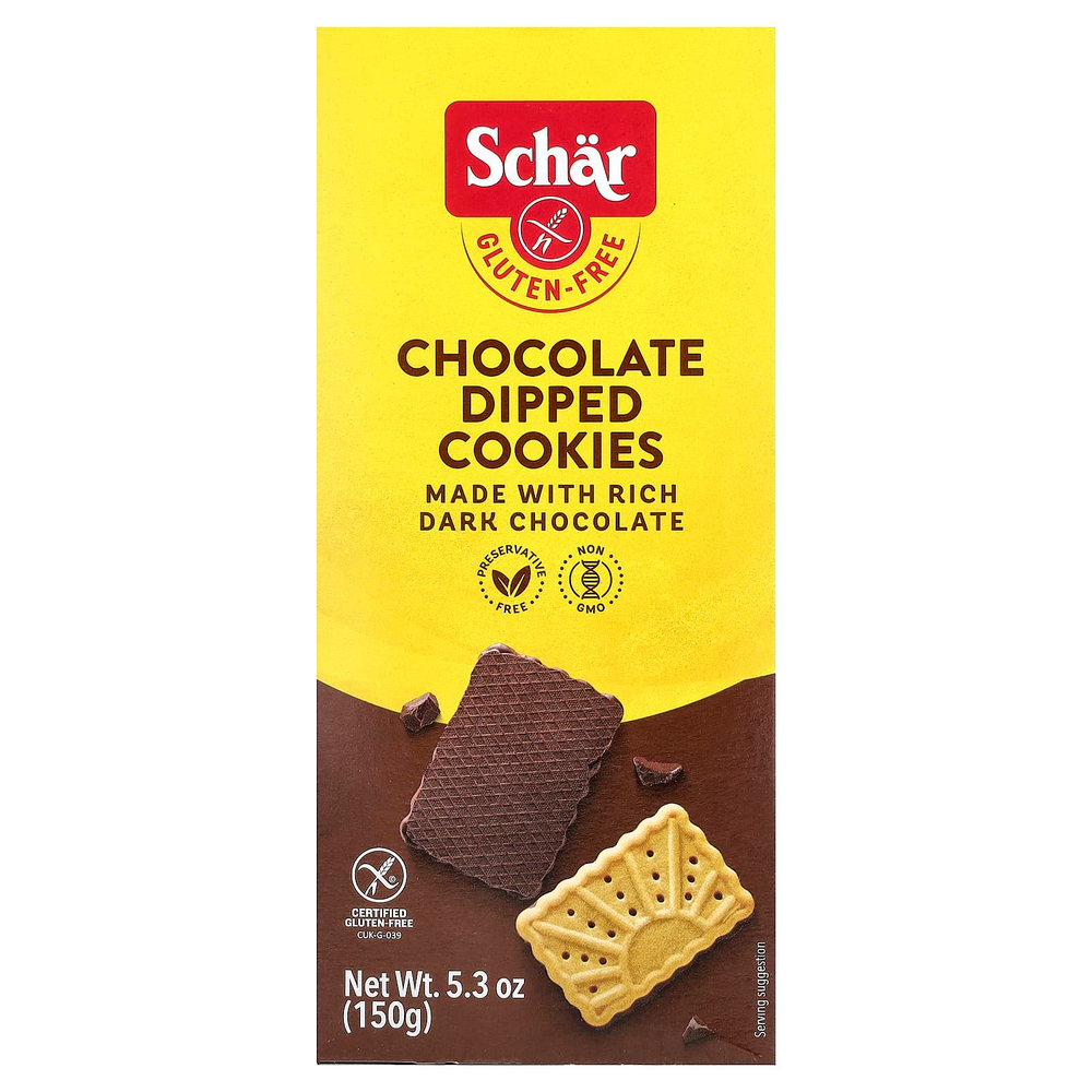 Schar, шоколадное печенье без глютена, 150 г (5,3 унции)