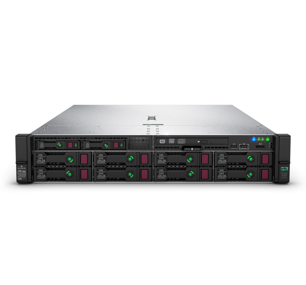 Стоечный сервер - HP Enterprise ProLiant DL380 Gen10, 2U, 8x 2.5“, 1x Xeon[4215R] 8 Cores, 32Gb, P40425-B21