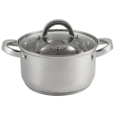 Кастрюля Mediano, объем 1,9 л, диа 16 см, из нерж стали с крышкой, ручки из нерж стали, ка