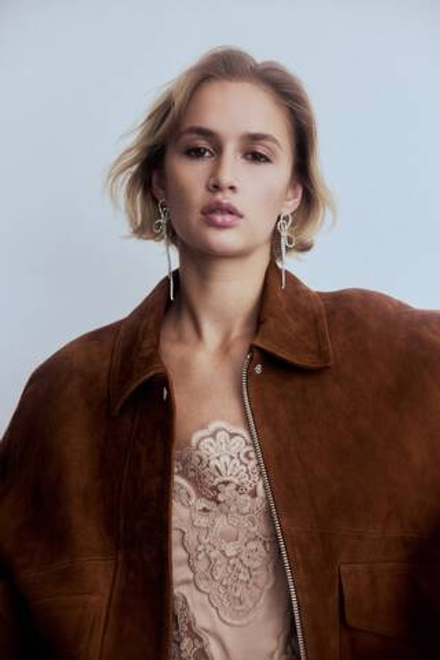 H&M Замшевая куртка, коричневый