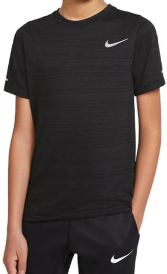 Футболка для мальчика теннисная Nike Dri-Fit SS Miler Top - black