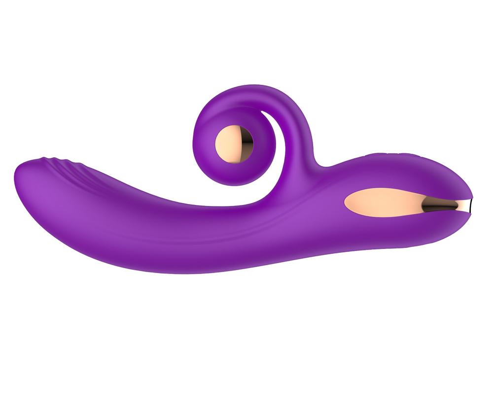 Вибратор-кролик Secwell с ротацией ствола, фиолетовый