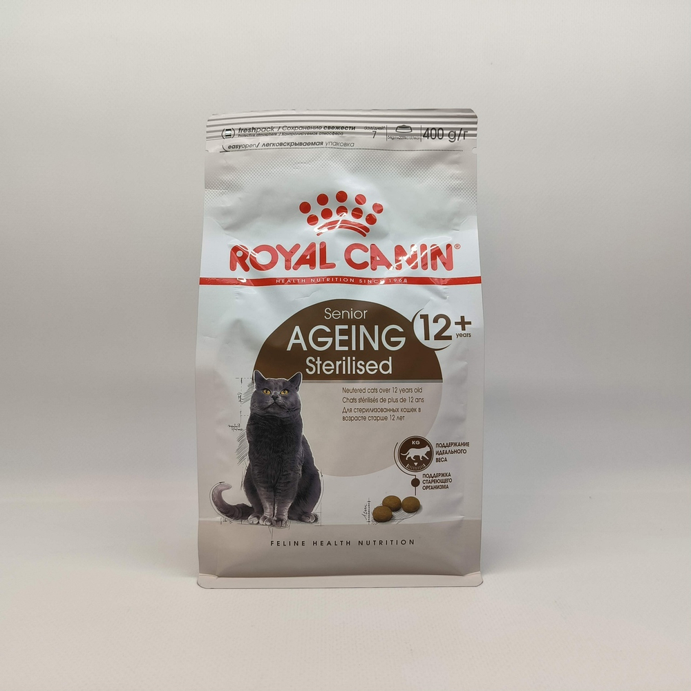 Корм Royal Canin Ageing Sterilised 12+ для стерилизованных кошек старше 12лет 400г