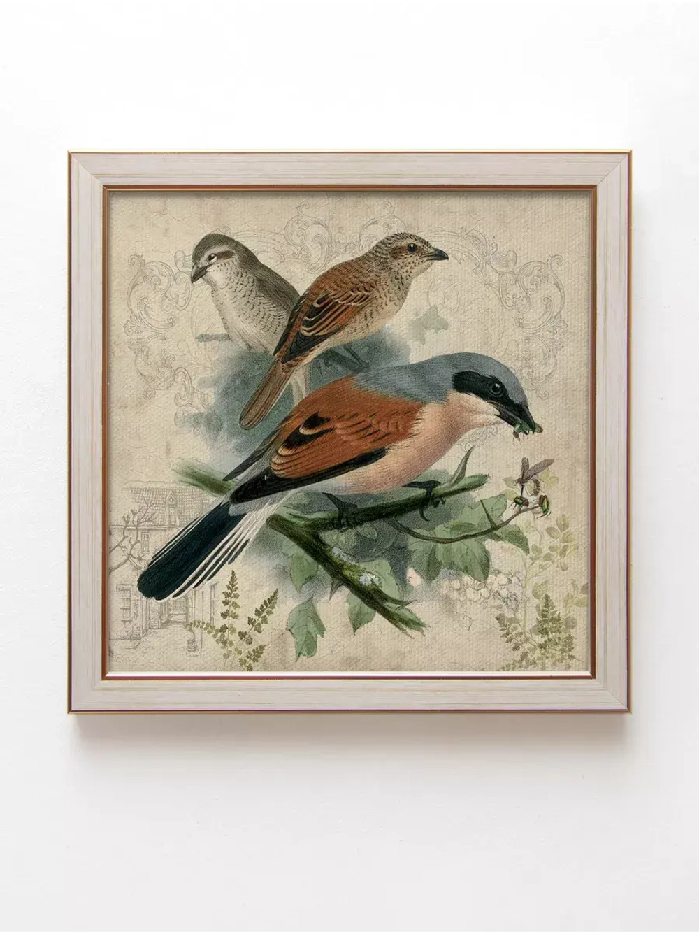 Картины на стену интерьерная на холсте 4 шт, 23*23 см