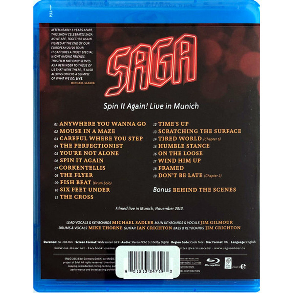 Saga / Spin It Again! Live In Munich (Blu-ray)