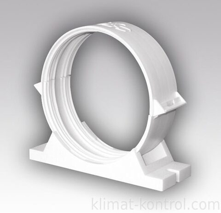 Пластиковый держатель круглых воздуховодов с уплотнителем ERA, d125, 12,5ДСКП title=