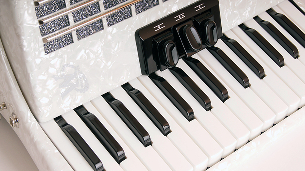 Rubin-II-60/30-WH Rubin Аккордеон 30/60/II/3, белый, с ремнями и чехлом, Weltmeister