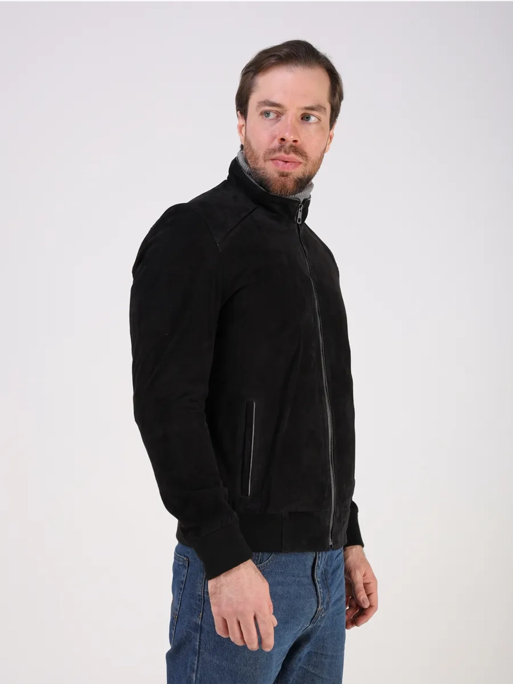 Кожаная куртка демисезонная замшевая натуральная