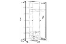 Детская «Гламур» № 1 (белый), ЛДСП, Мебельсон