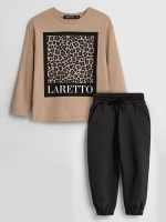 Костюм для девочки бежевый в школу