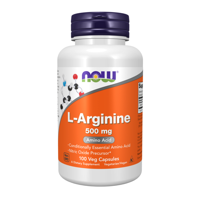 L-Аргинин 500 мг, L-Arginine 500 mg, Now Foods, 100 капсул