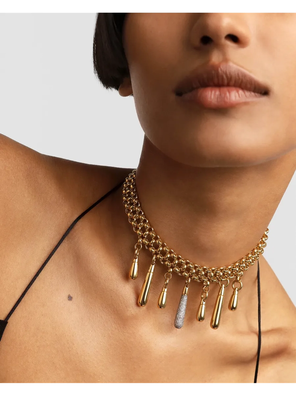 Колье Jelly Choker серебро 925 пробы покрытое золотом