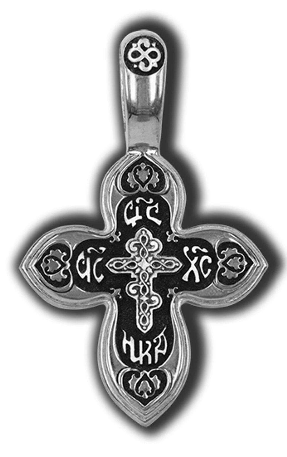 Восьмиконечный крест из серебра.