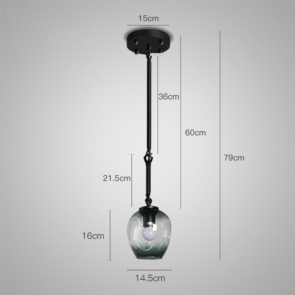 Подвесной светильник ADEL-ONE L1 Cognac Black