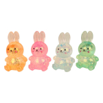 Мякиш с блестками Зайки, 4 цвета микс, с-30393