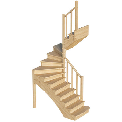 Лестница на второй этаж К-003м/3 Правая с подступенками